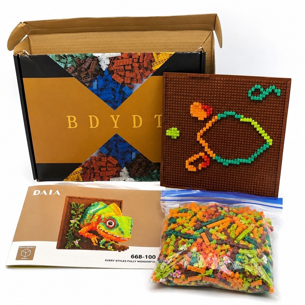 BDYDT Parrot Micro Building Blocks Wall Art Set 1700pc Base Instructions